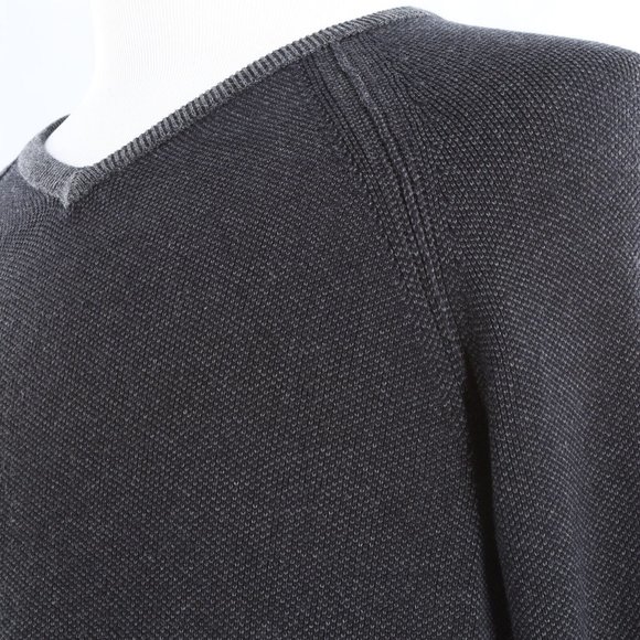 Taylor Vintage Reversible V Neck Sweater Pullover Gray/Heather Silver - Picture 5 of 8